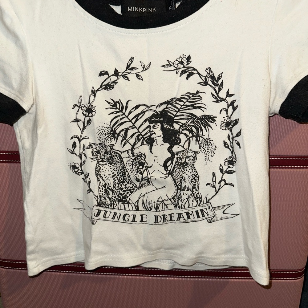 Minkpink Jungle Dreamin' Shirt - Black & White